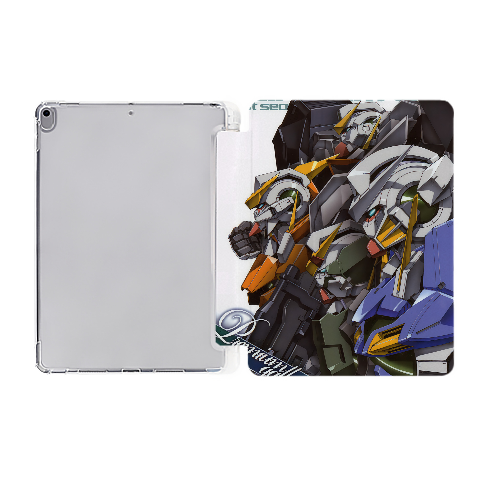 （画像用） 機動戦士ガンダム Mobile Suit Gundam IPad ケース ペン収納付き 三つ折りスタンド PUレザー×シリコン 対応機種9.5/10.5/10.9インチ